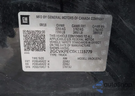 2019 Chevrolet Silverado 1500 Ld Lt from USA, damaged, VIN 2GCVKPEC0K1115779